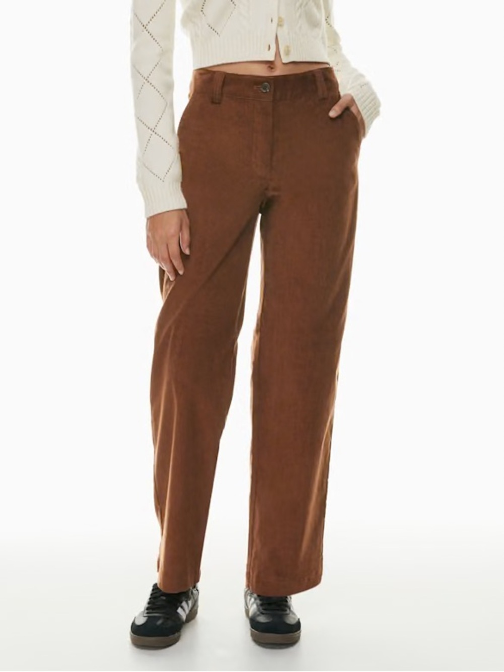 Aritzia Sunday Best Sz 4 Jaden Brown Corduroy Relaxed Academia Pants